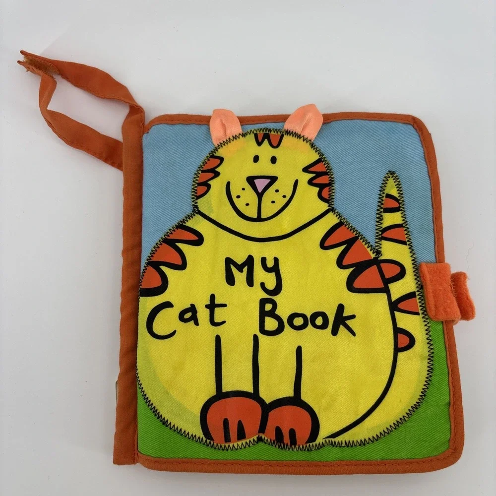 Jellycat Kitten My Cat Book Fabric Sensory Soft Crinkle Baby Animals Educational